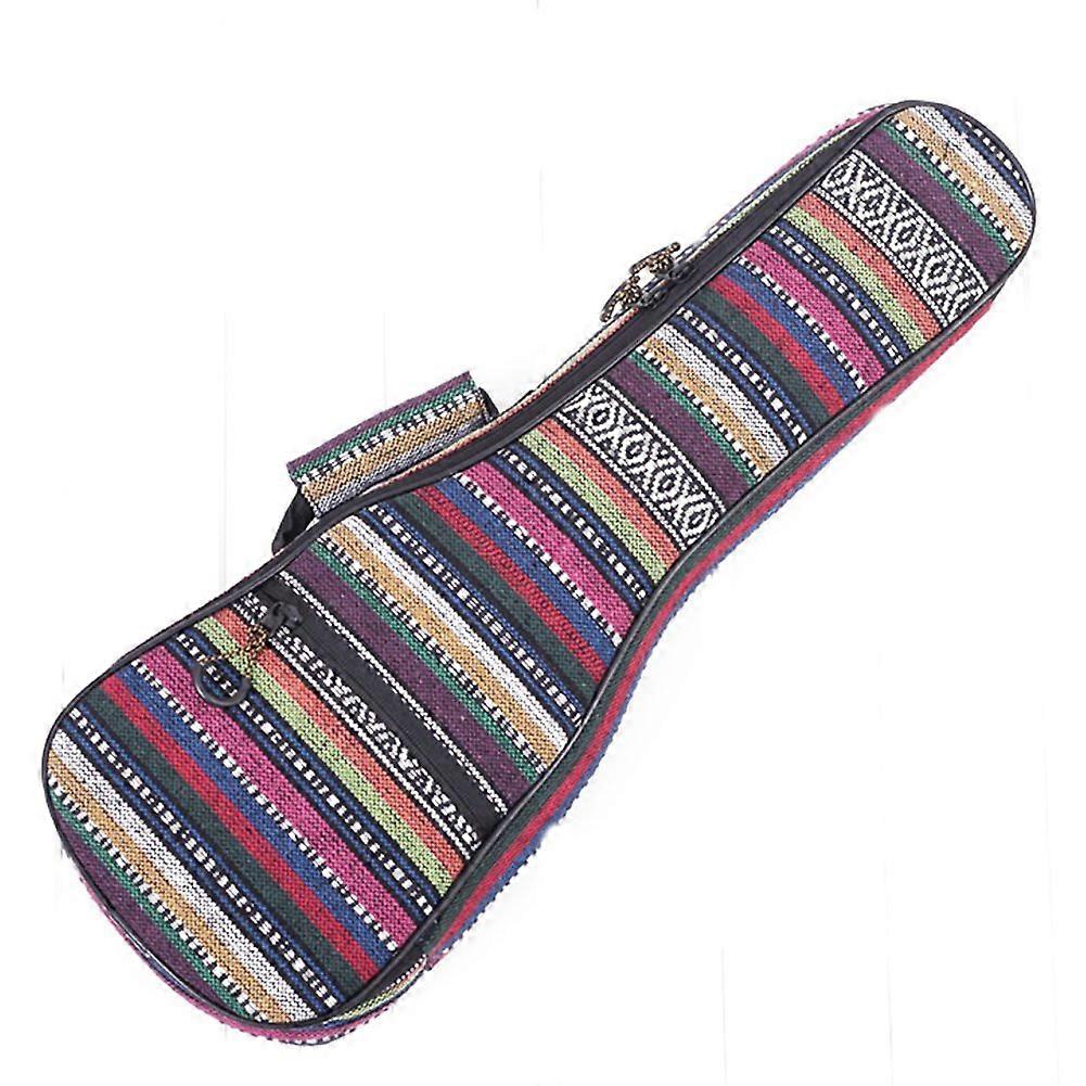 21/23/26 Inch Ukulele Bag Cotton Backpack for Soprano Concert Tenor Thickened Case with Stripes Music Instrument Storage