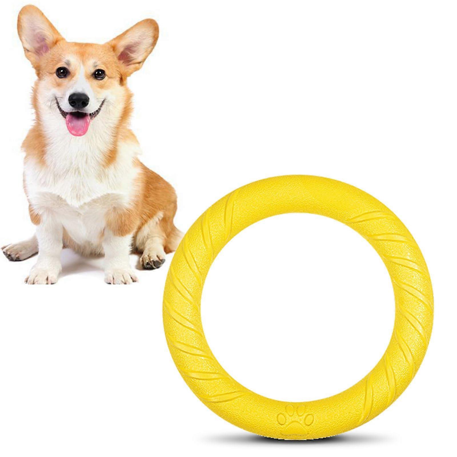 Dog Flying Ring Toys - Durable ABS Chew Disc for Medium Large Dogs, Interactive Training & Outdoor Play, Floating Design