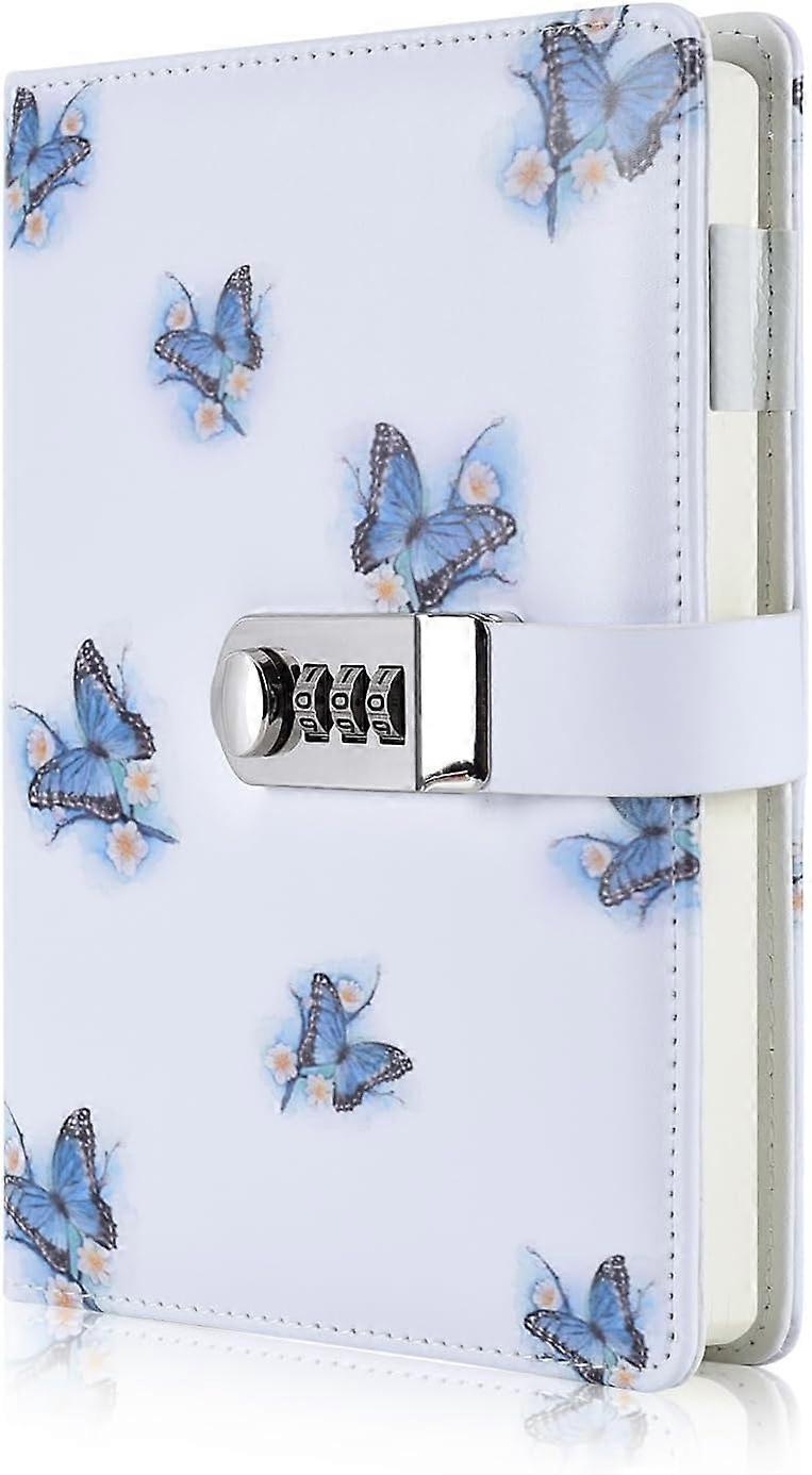 Creative password diary with lock PU leather diary with password lock notebook lock diary