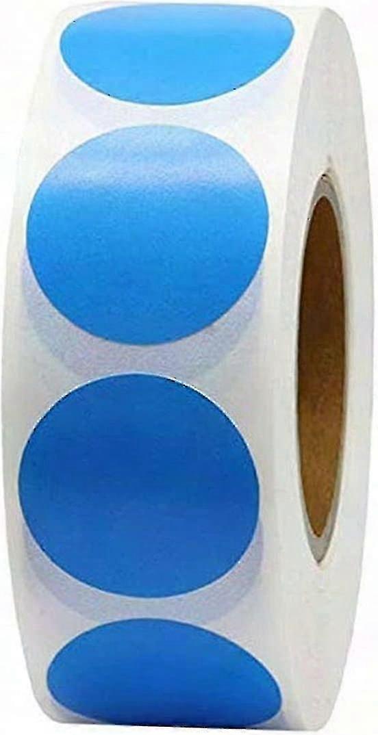 Round Color Stickers - 500 Removable Dot Labels for Decoration, Packaging & Coding - 2 Rolls Pack