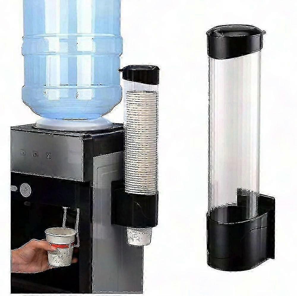 One Touch Cup Dispenser - 60 Paper or Plastic Cups Holder with Easy Button Release