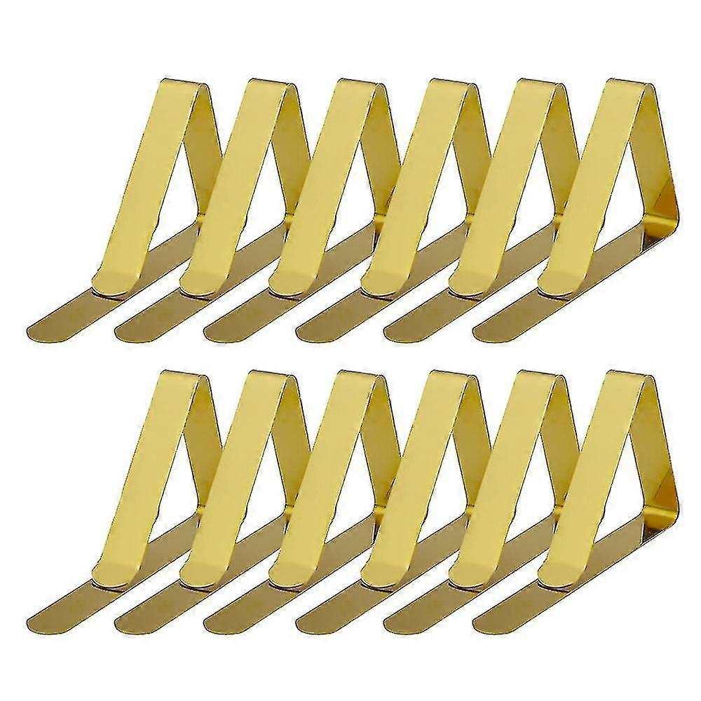 12 Pcs Nappe en acier inoxydable Clips réglables pour 1,5 pouce d’épaisseur Table Angle Pinces Stand de Nappe