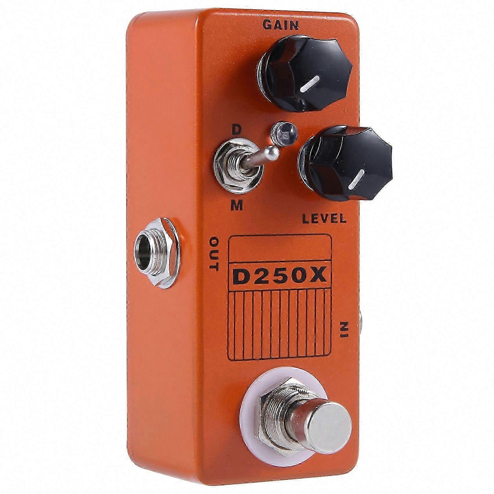 D250X Mini Overdrive Preamp Guitar Effect Pedal with True Bypass Switch