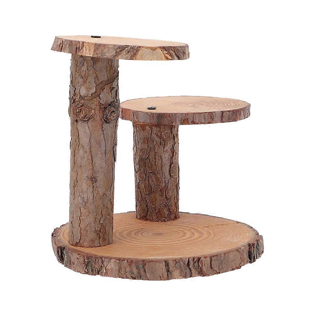 Wood Cake Display Stand Indoor Flower Pot Base Home Decoration Multi-Purpose Function 1Pcs