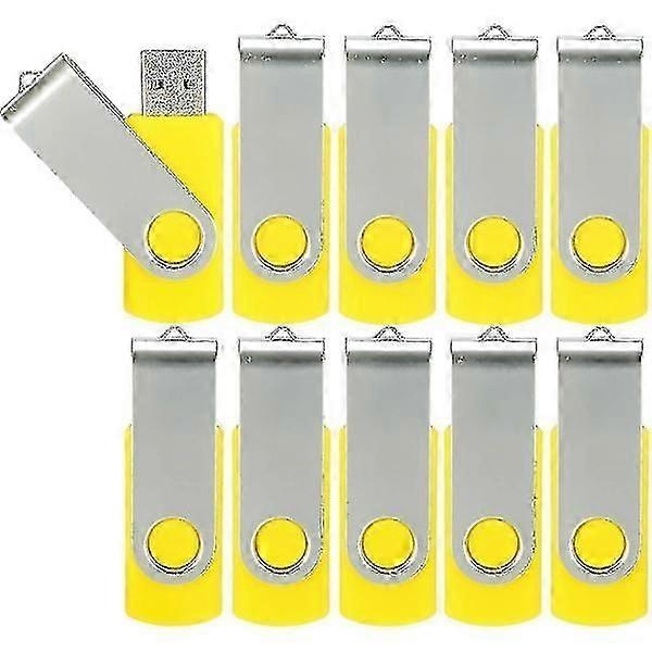 10-pack USB flash drives USB 2.0 thumb drive bulk pack swivel memory stick