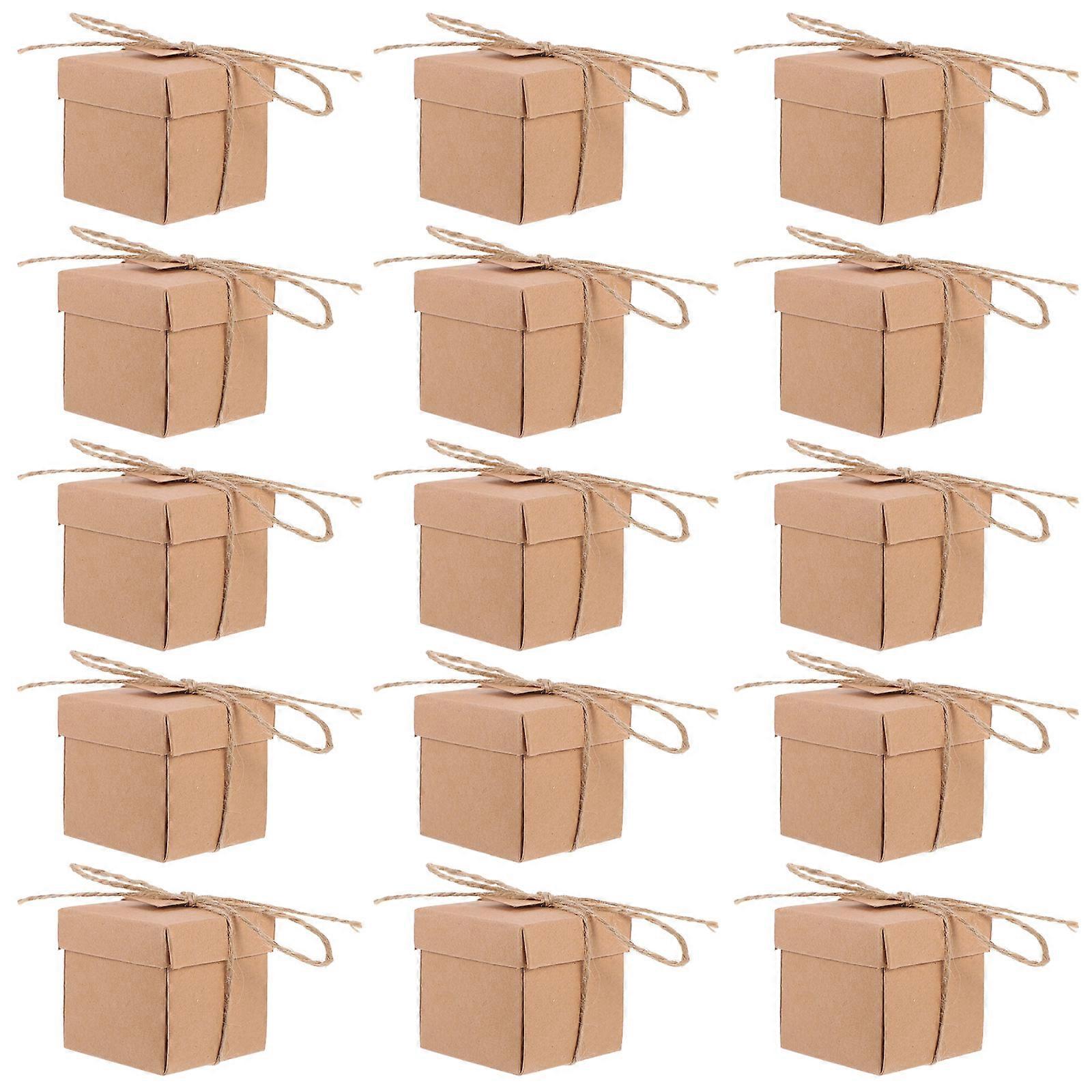 Packaging Boxes Kraft Paper Gift Boxes for Baby Showers Chocolate Material Holding Small Gifts 50sets