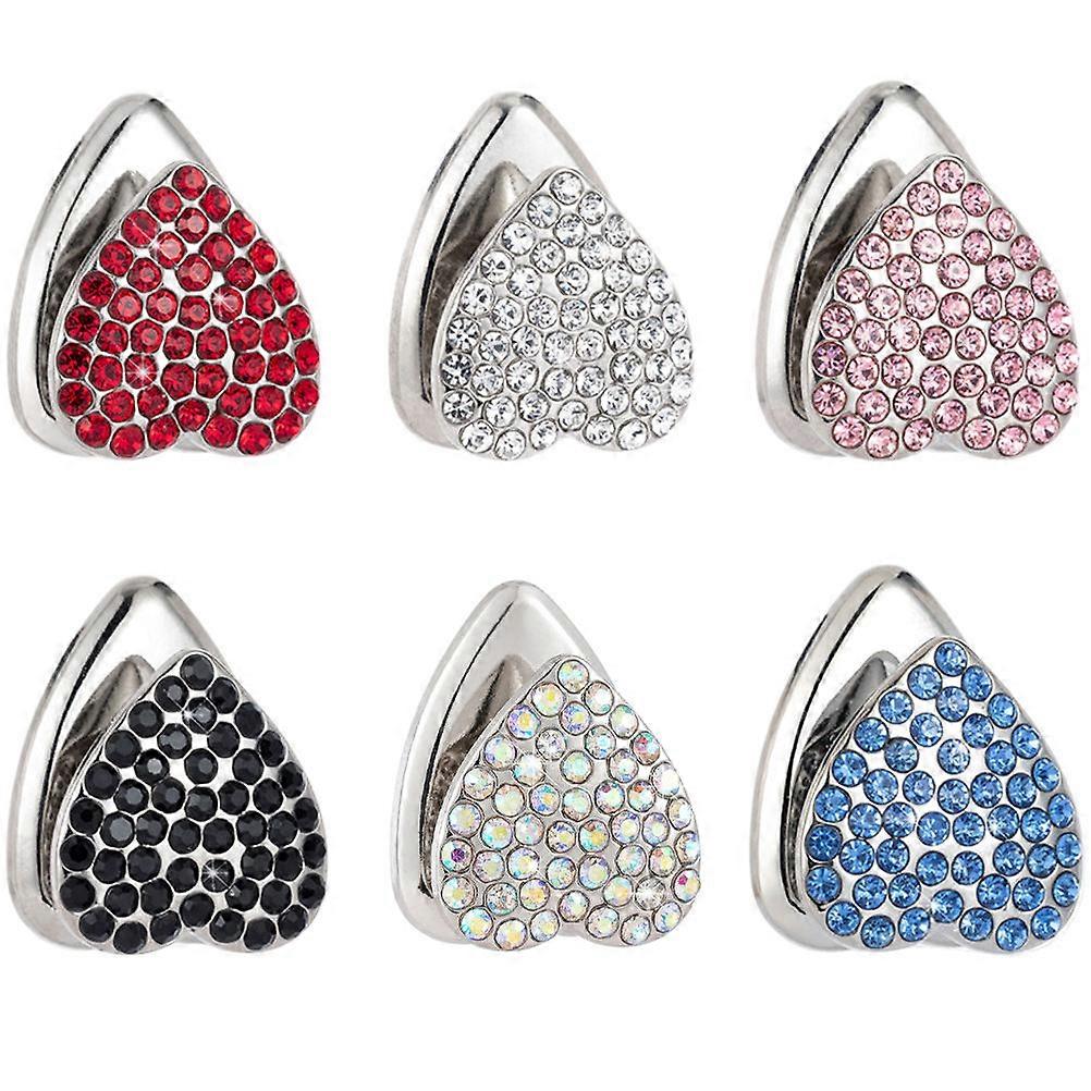 Car Hooks Multi-Functional Hanging Items for Car Interior Accessories Zinc Alloy Assorted Color Adhesive Technology 6Pcs