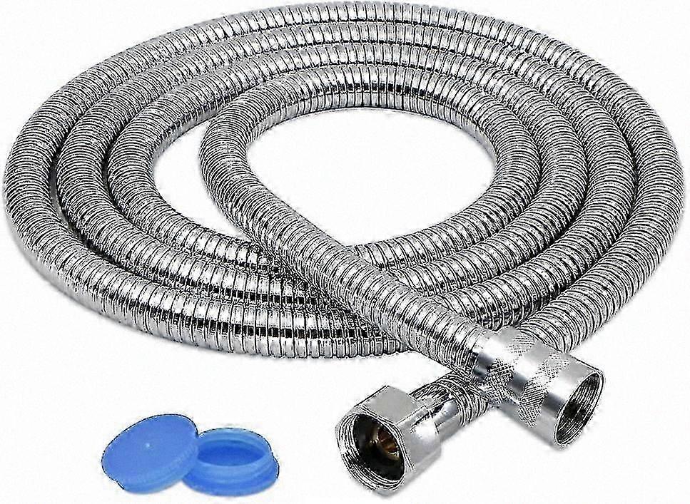 Chrome-Finished 2m Flexible Shower Hose with Double Interlock (G1/2) for Universal Shower Compatibility