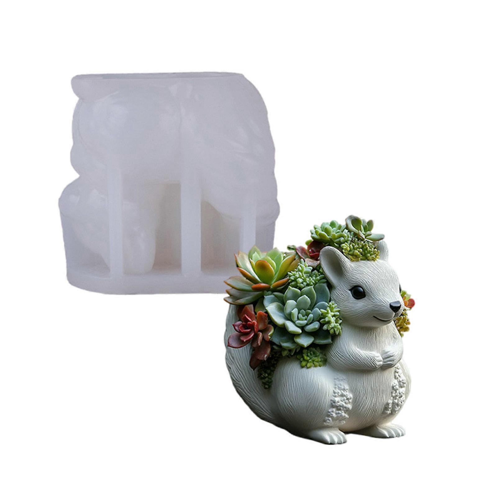 Practical Silicone Mould Accessory for Making Squirrel Planter Great for Personalize Styles and Decorations Multicolor
