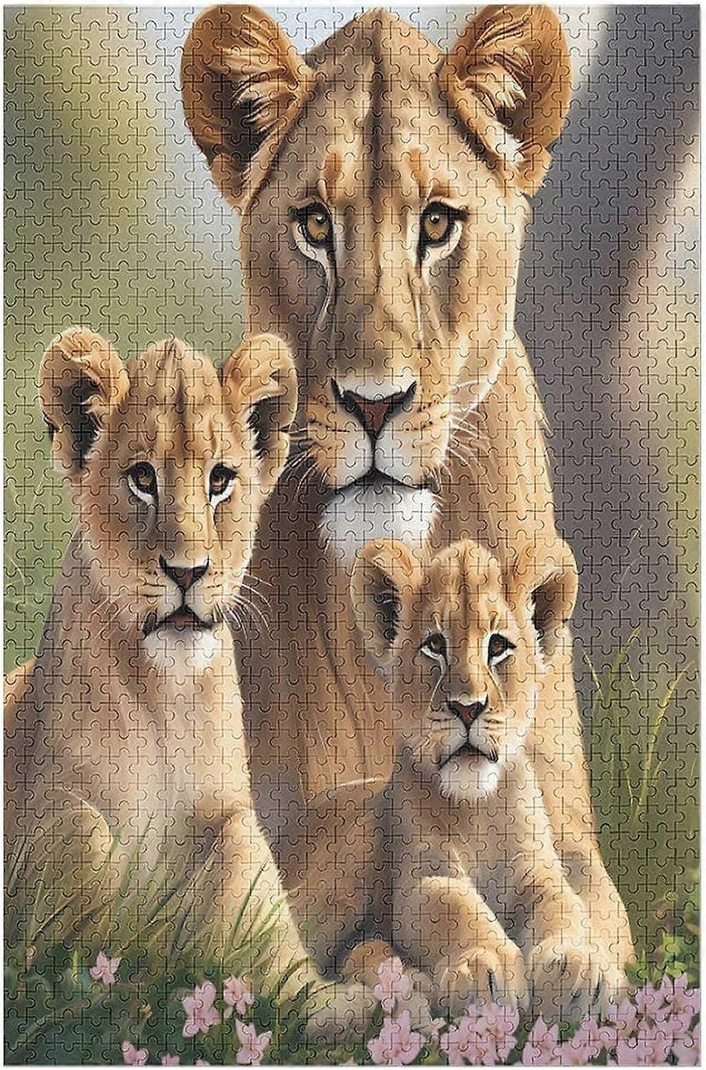 Puzzle Lev Puzzle pro dospělé Vhodné pro dospělé a děti od 12 let Dřevěné puzzle Zábavné puzzle hry