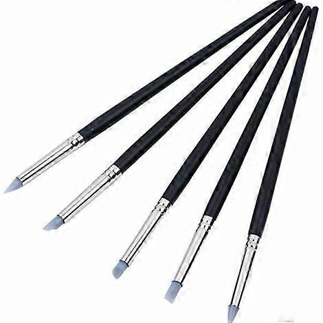 5pcs Silicone Sculpting Brushes Clay Pottery Modeling Tool