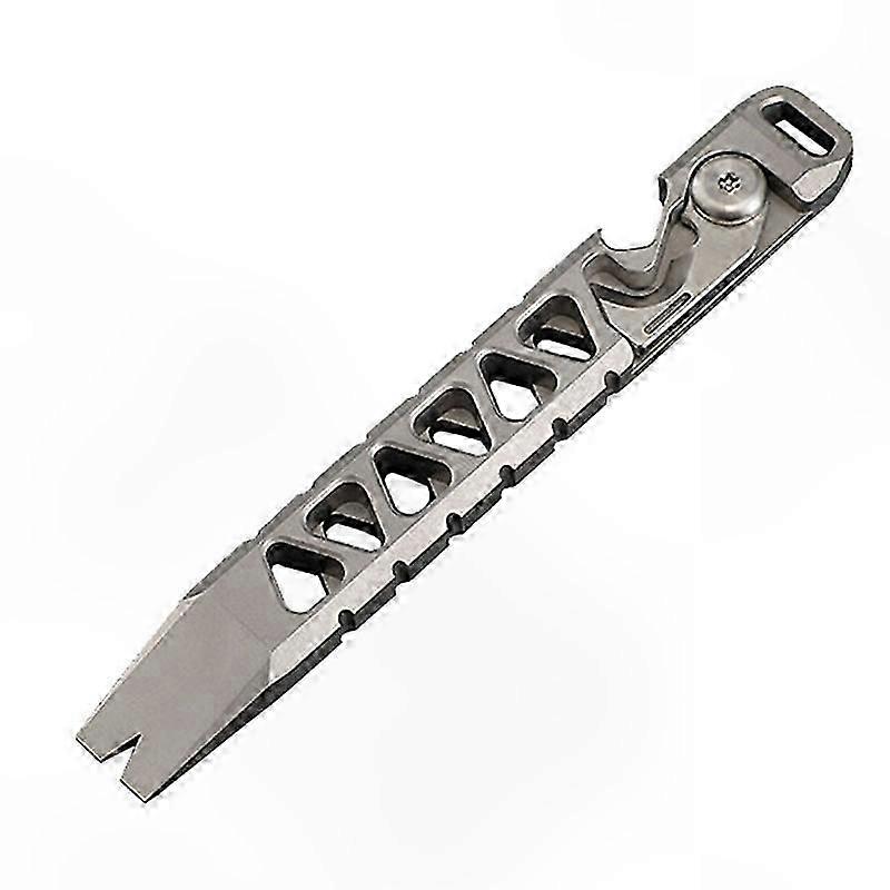 Multi-Function Pocket Tool with Pry Bar, Bottle Opener, and Nail Puller for Outdoor Camping and Tactical Use