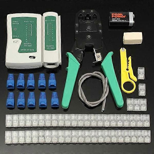 Network Cable Crimper, Crimping Pliers, RJ45 Kit, with Battery