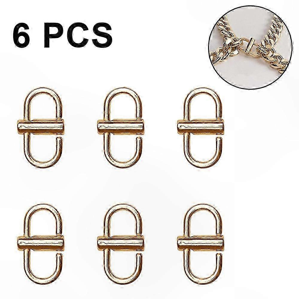 6-Pack Mini Clips for Chain Straps, Adjustable Buckles to Shorten Bag Chains
