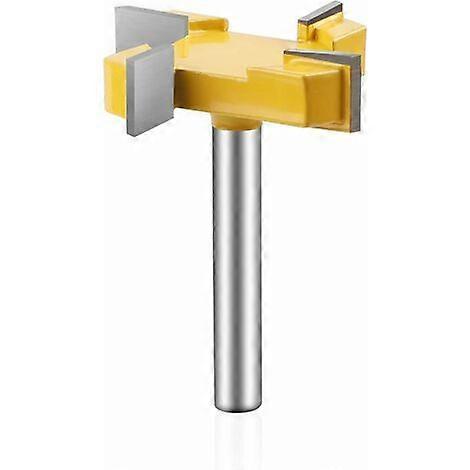 Face Milling Cutter, Grooving Cutter, 8mm Blade 1/4" Shank T Router Bit, for