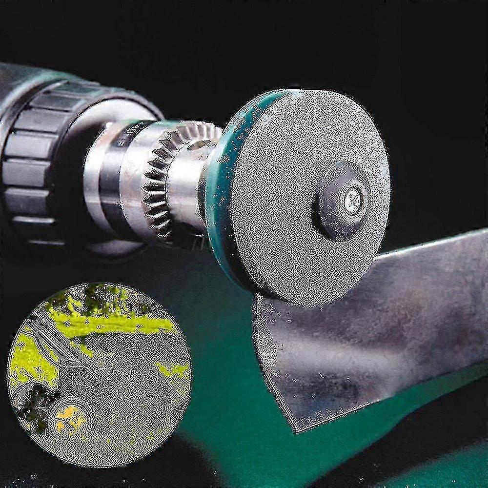 50mm Faster Lawn Mower Sharpener Lawnmower Blade Sharpener Universal Grinding Rotary Drill Cuts, 2pcs-YUHAO