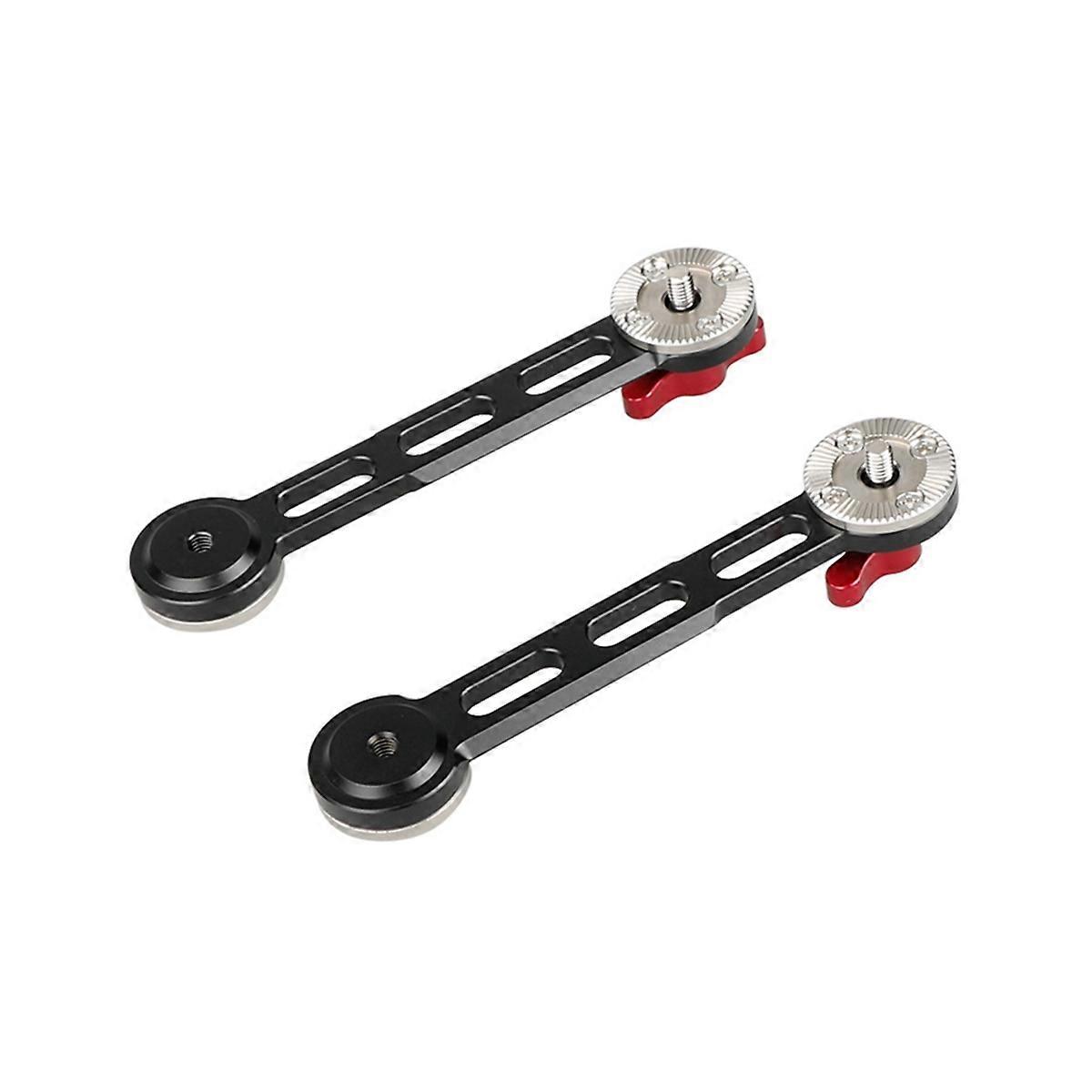 2pcs Standard Rosette Extension Arm with Safety Rail for DSLR Camera Shoulder Mount Rig Support System  