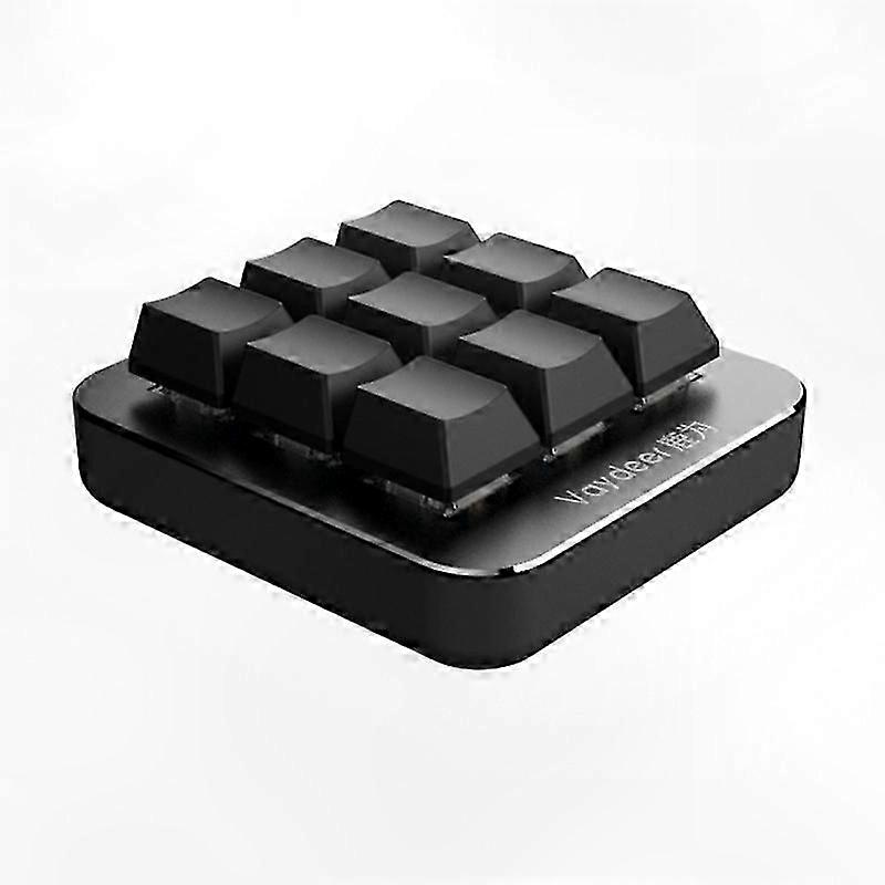 Compact 9-Key Mechanical Keyboard with 1m Cable, Portable Mini Custom Keypad for Typing Efficiency