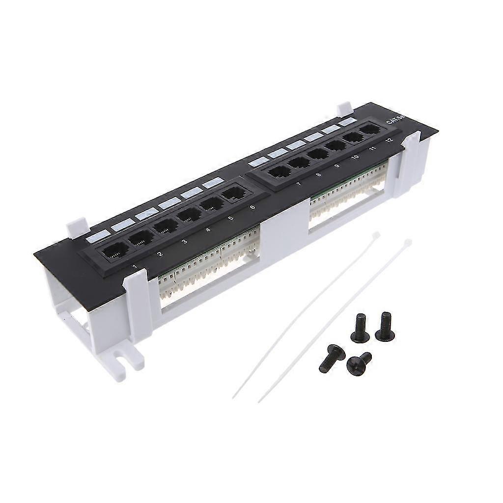 RJ45 CAT5 CAT5E Network Patch Panel Wall Mount Rack Mount Bracket for Ethernet Cabling