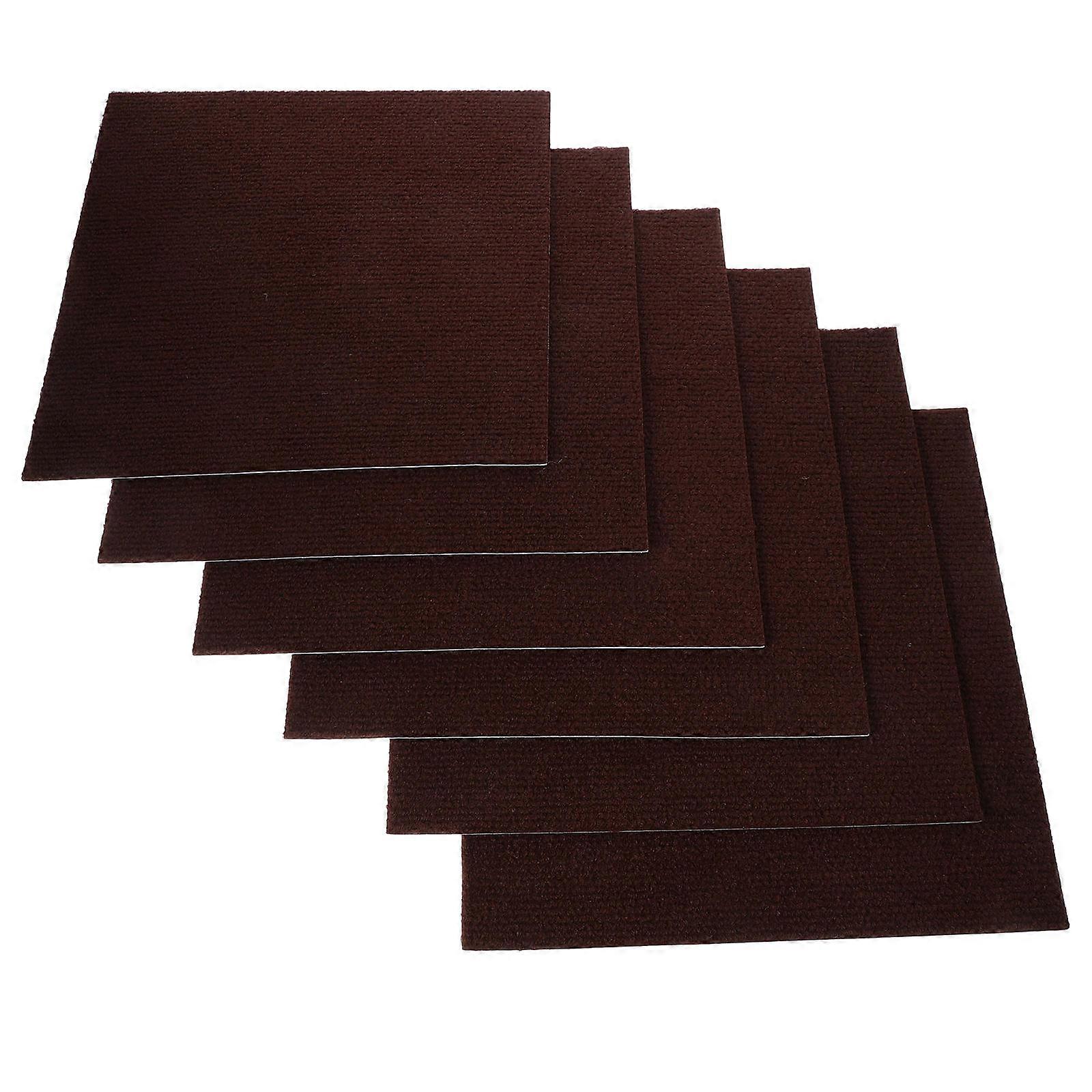 Padded Floor Tiles Carpet Tile for Crawling 10Pcs Thick Brown Carpet Mat