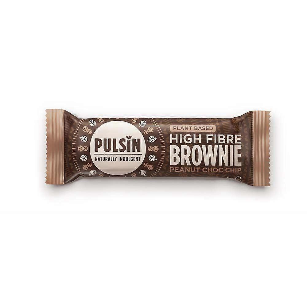 Pulsin Peanut Choc Chip High fibre Brownie 35g - 18 Pack