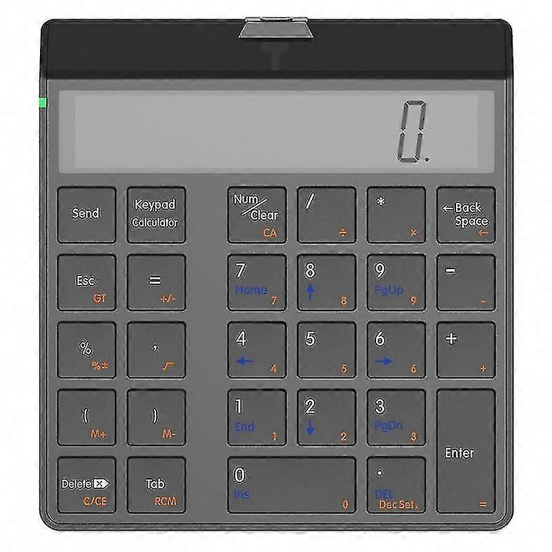 Numeric Keypad 4.0 with Display Calculator Function 2 In 1 Number Pad and Calculator Black