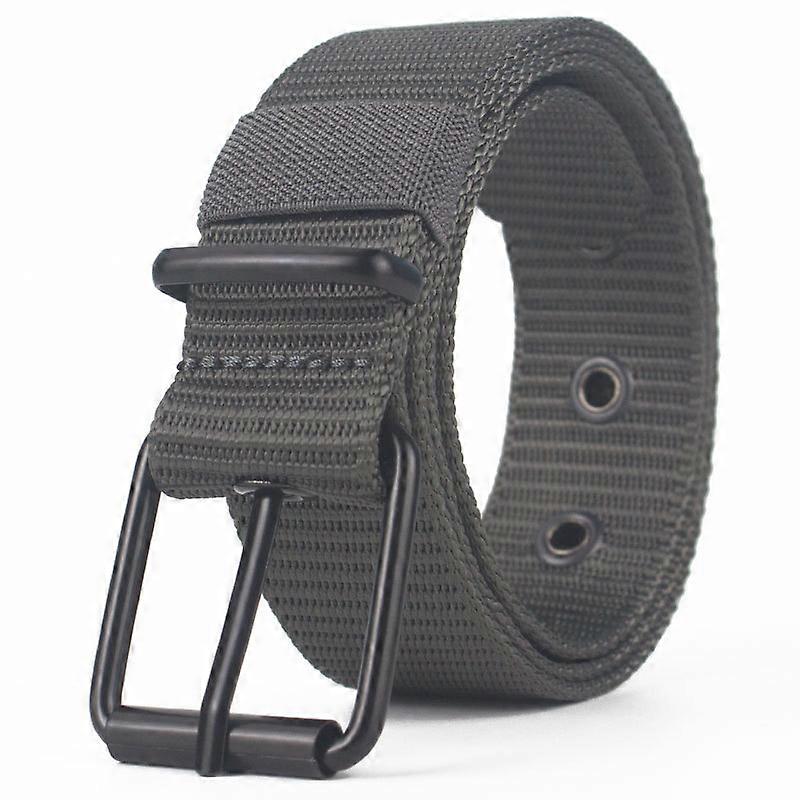 Porous durable pin buckle belt men's canvas strong men's belt extended student versatile military training jeans belt
