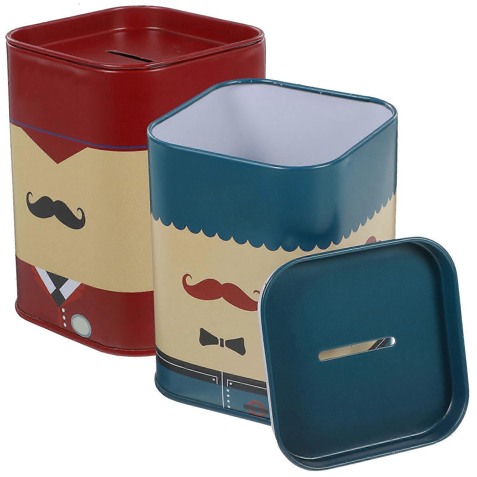 Bucket Steel Cutter Storage Container for 2Pcs Red