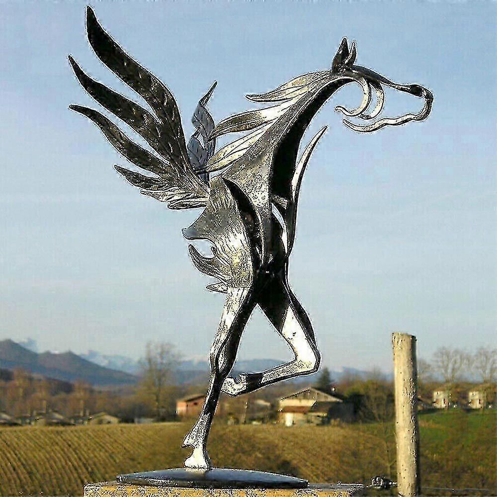 Metal Horse Statue Sculpture Home Desktop Art Ornament Figurine Craft