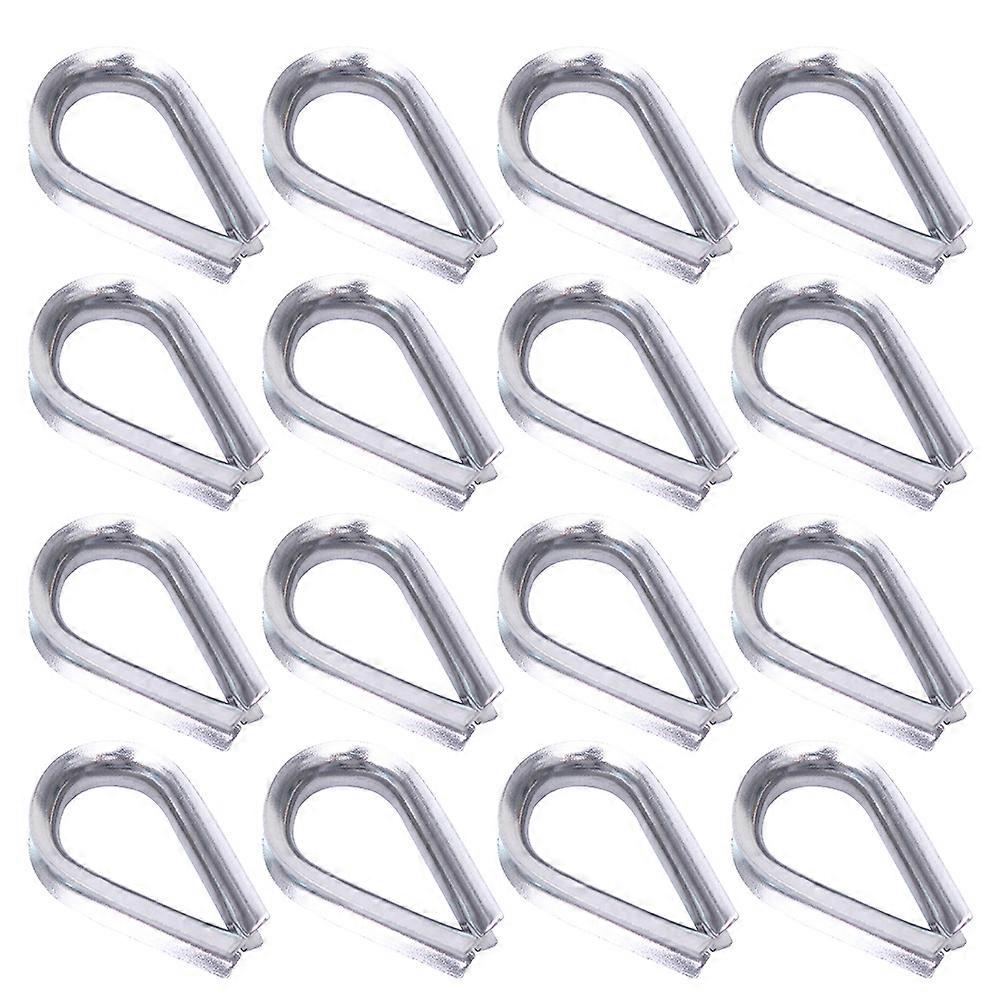 Stainless Steel Wire Rope Collar for Wire Rope 50Pcs Silver Durable Ring