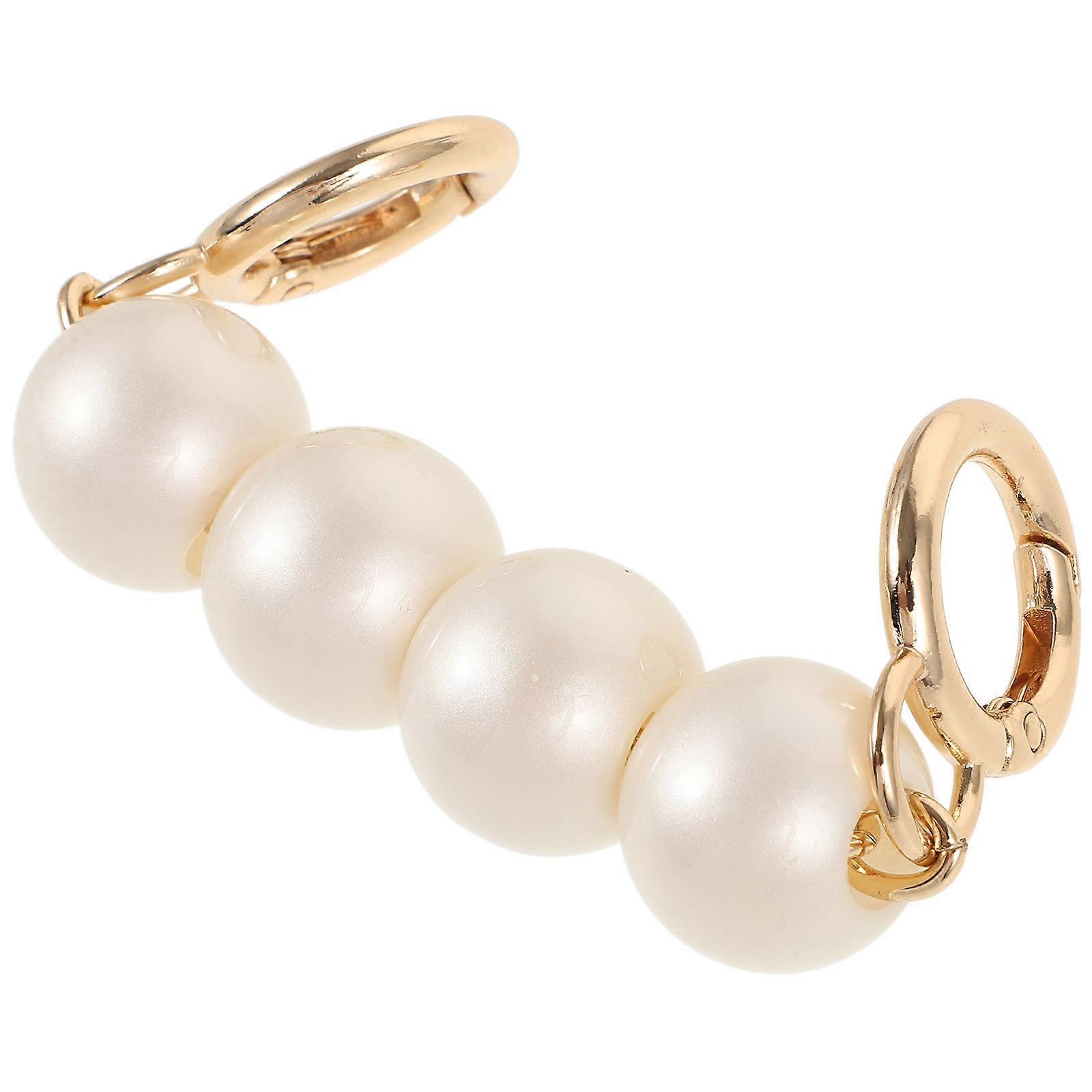 Pearl Bag Extender Chain Strap for Decoration with Metal Buckle
