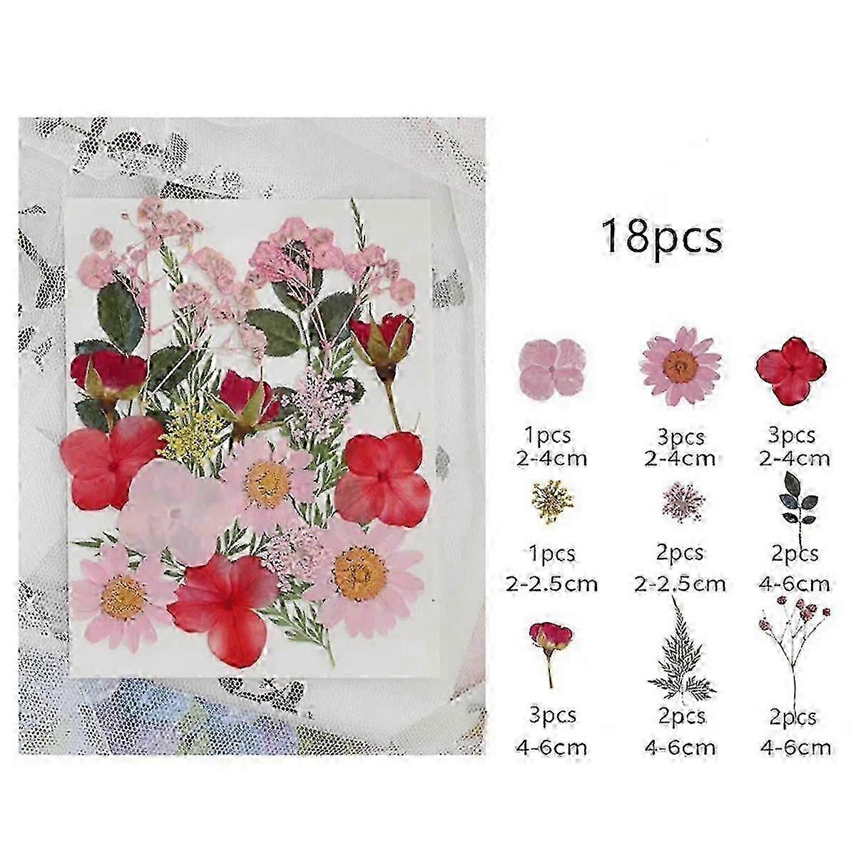 6 Set Dried Flowers Pressed Plant Flower Candle Epoxy Resin Mold Decorate Material Package Crafts