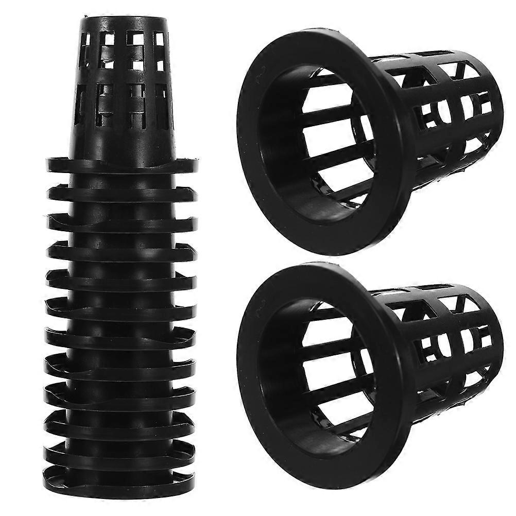 Garden Net Cups Hydroponic Net Pots for Planting 50Pcs Black Plastic Material