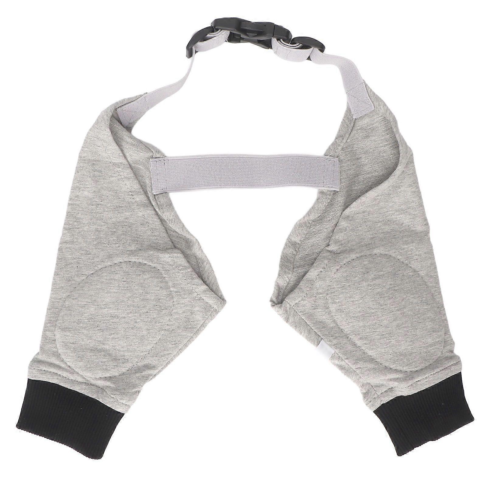 Dog Elbow Protector Joint Warming Breathable Adjustable Dog Front Leg Sleeve for Dogs Puppy Gray Black M