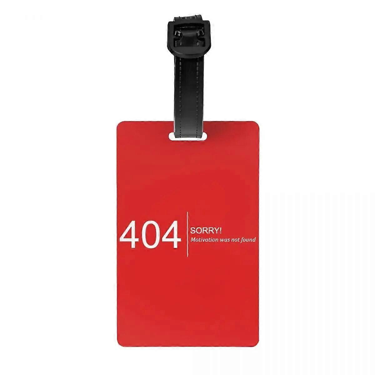 Error 404 Caffeine Not Found Luggage Tag Custom ng Geek Programmer Baggage Tags Privacy Cover ID Label