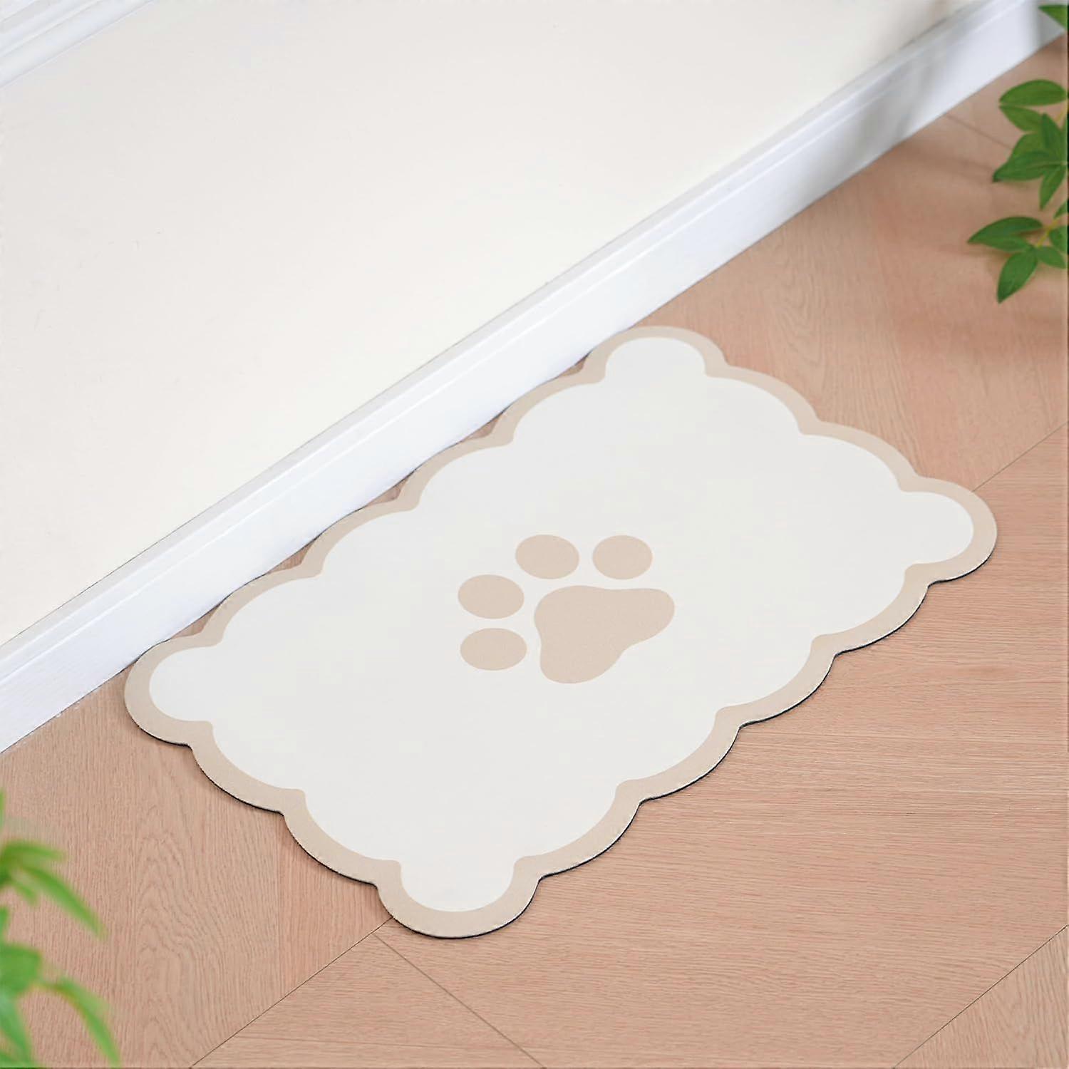 Pet Feeding Mat, Absorbent Mat for Dog Cat Bowls, Washable Quick Dry Non Slip Dog Food Mat for Floors, 30 x 50 cm