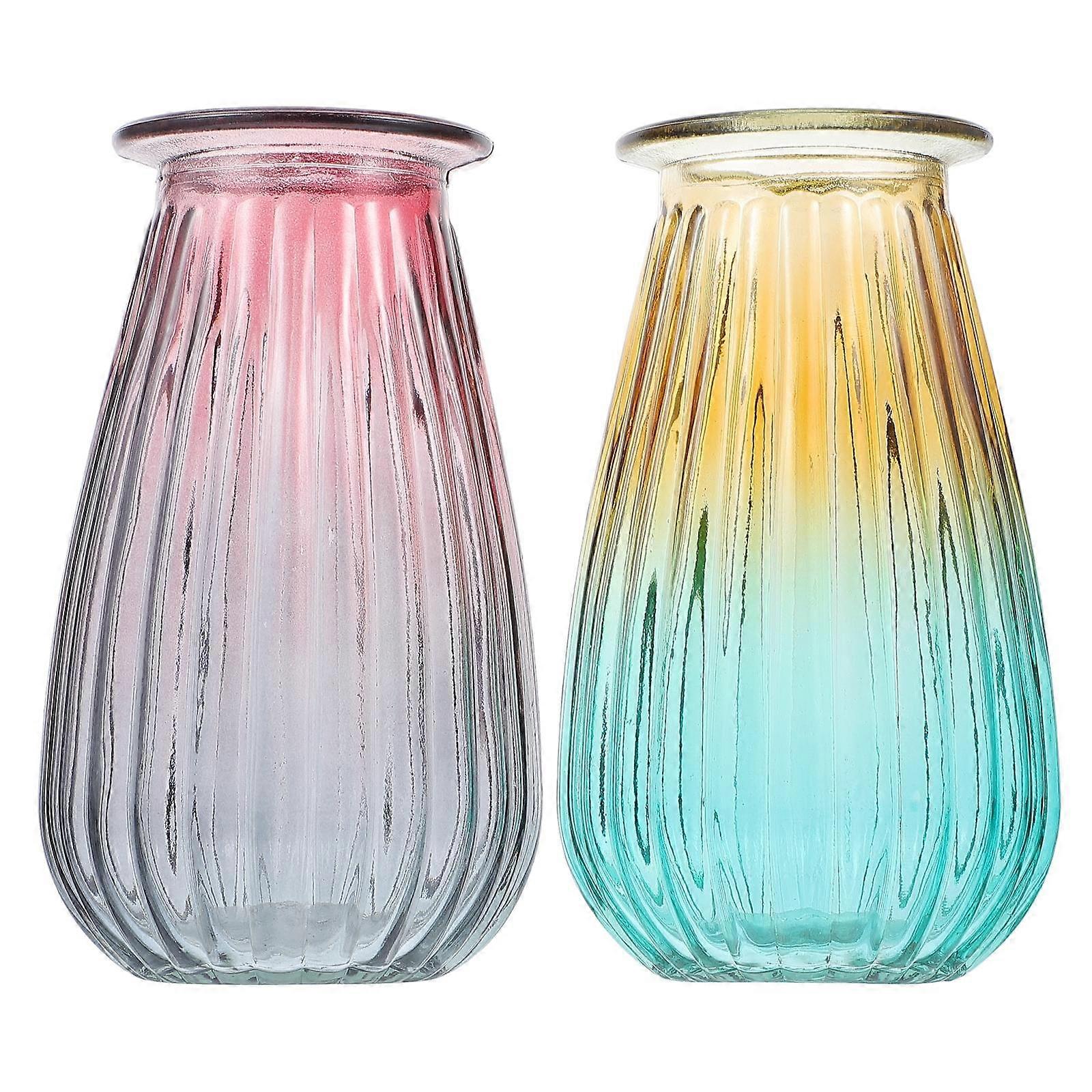 Glass Flower Vase Decorative Centerpiece for 4Pcs Home Use