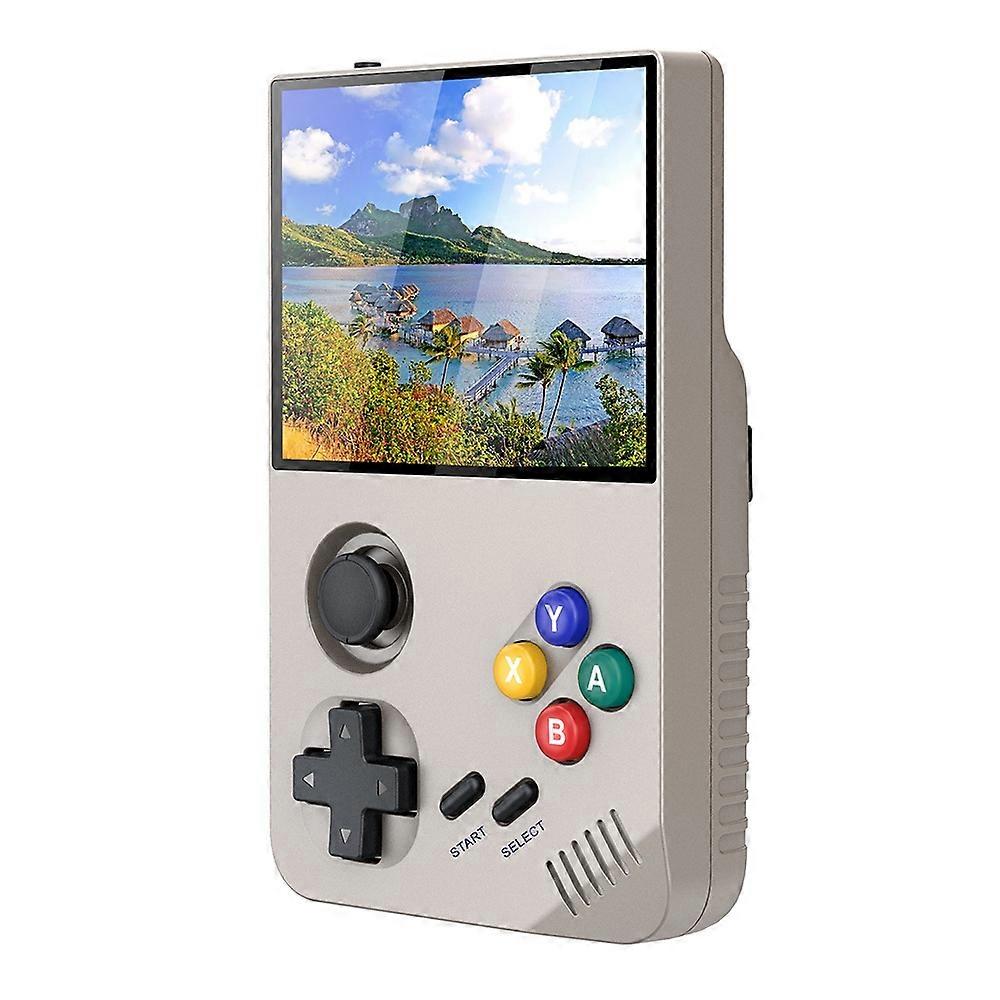 3pc AMPOWN M19 3.5" IPS Retro Handheld Game Console with 64G Card - Grey