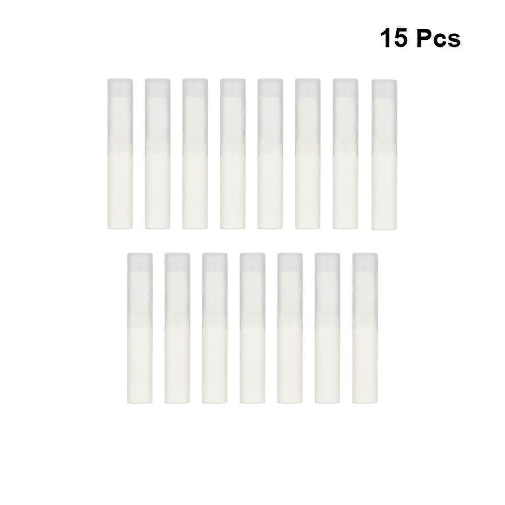 Cosmetic Container Plastic for Lip Pomade Storage 15Pcs White