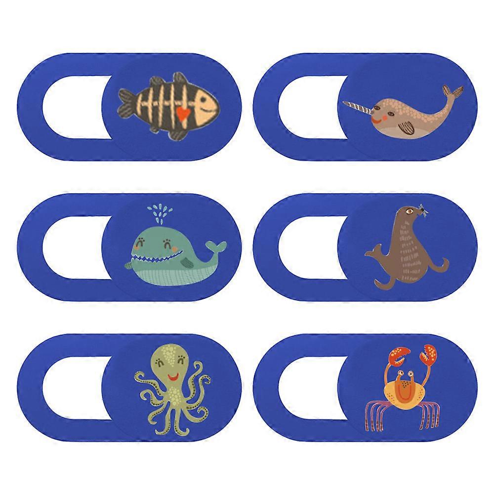 Animal Pattern Webcam Cover Slide For Phone And Laptop Daily Use Assorted Color 12 Pcs