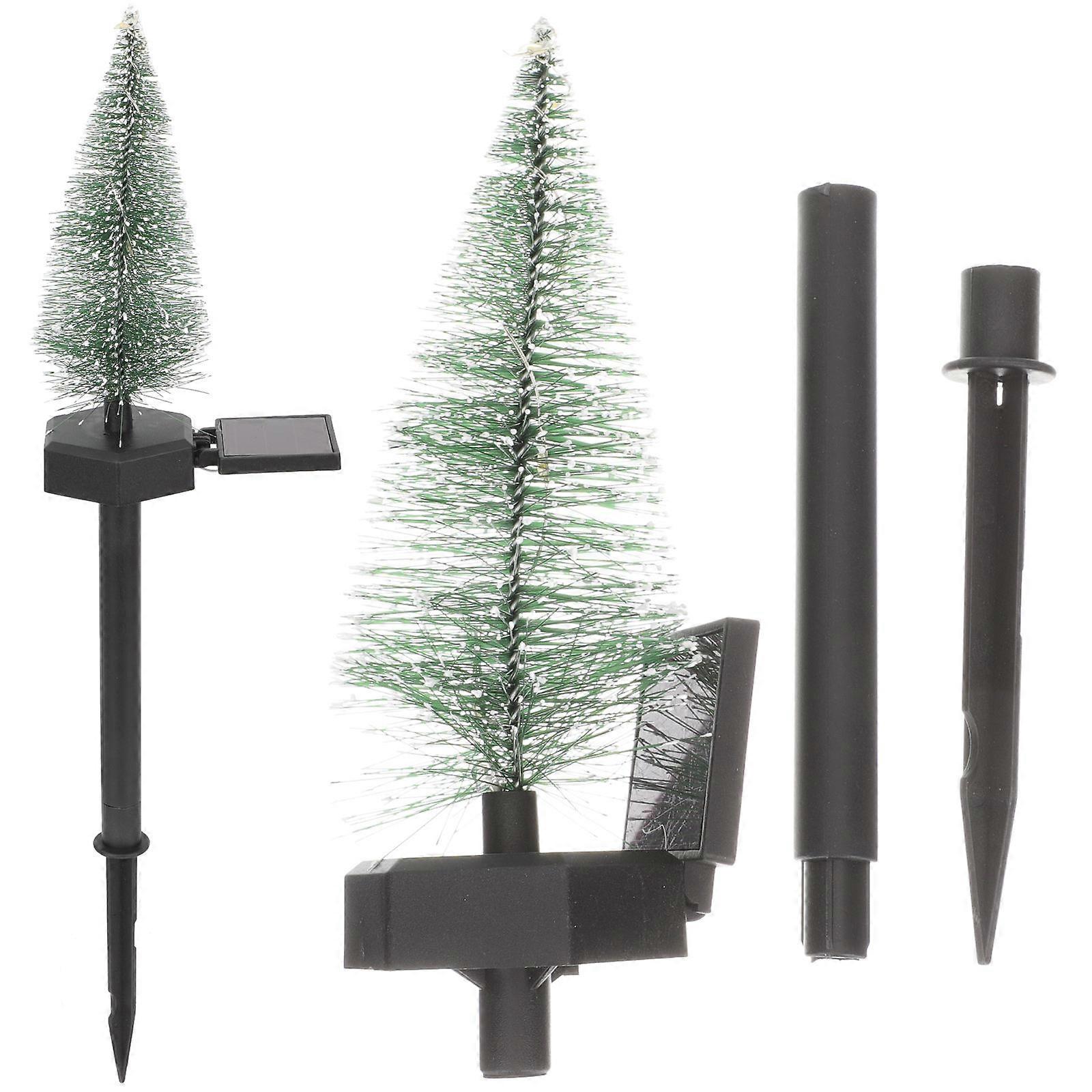 Creative Xmas Tree Solar Light Suitable For Patios And Walkways In Black Color 1 Set