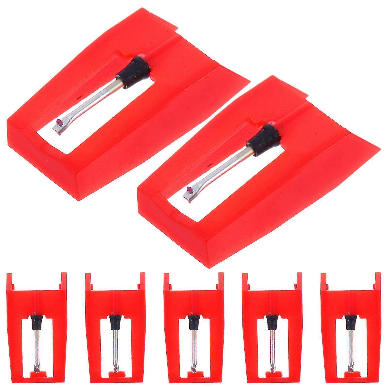 Record Player Needle Replacement For Vinyl Record Players 35Pcs Enhancing Audio Quality With Easy Installation In Red Color