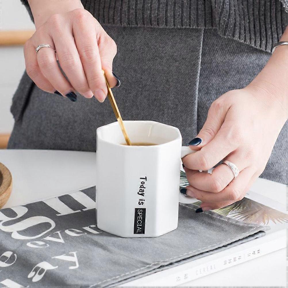 Storage Mug Creative Design Home Use White 3.9×3×3.3in Drinking 1Set