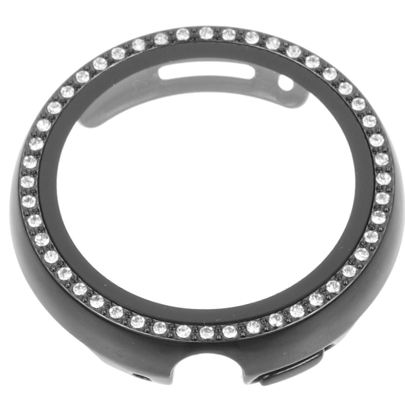 Watch Protective Case for Pixel Watch 2Pcs Black Rhinestone Screen Cover