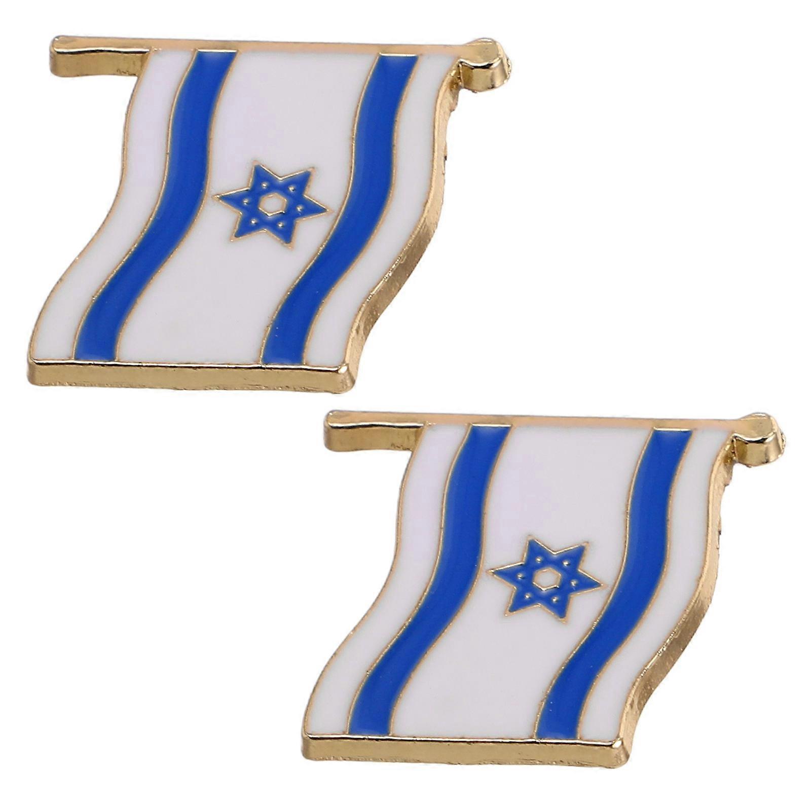 Flag Badge for Events 10Pcs Stylish Alloy Lapel Pin Collection