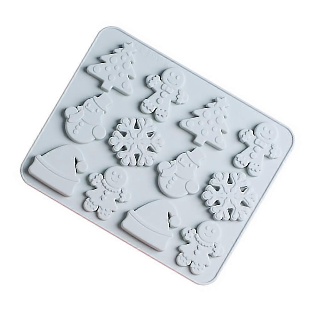 DIY Use Christmas Silicone Biscuit Baking Mold Blue with 2Pcs