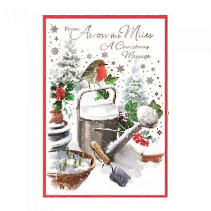 Simon Elvin From Across The Miles A Christmas Message Greetings Card (Pack of 6)