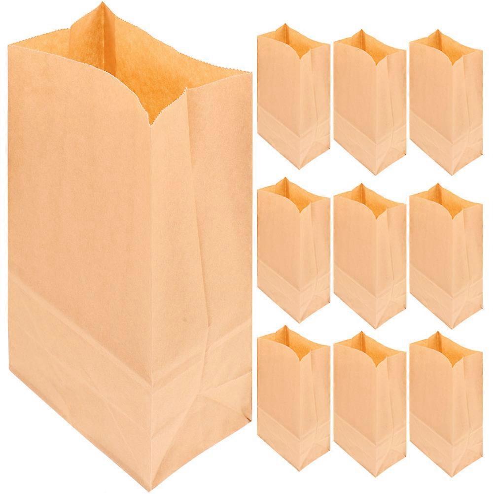 Kraft Paper Bags 60 Pcs Reusable Grocery Bags Waterproof For Food Storage In Khaki Color With Foldable Design