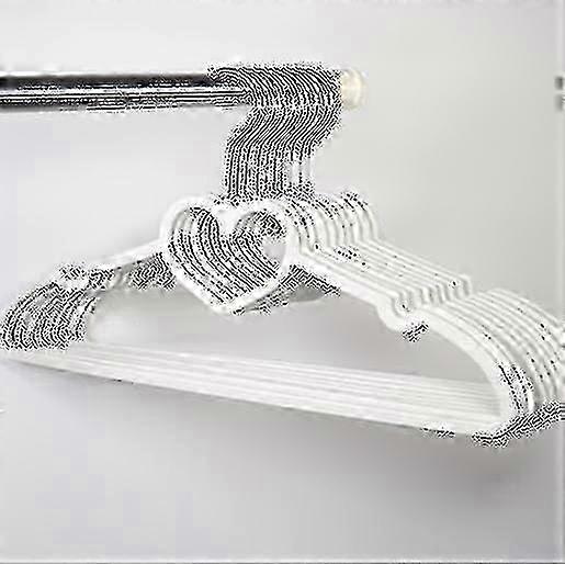 25-26 Heart Patterned Wardrobe Hangers 20-Pack - Sturdy & Lightweight for Everyday
