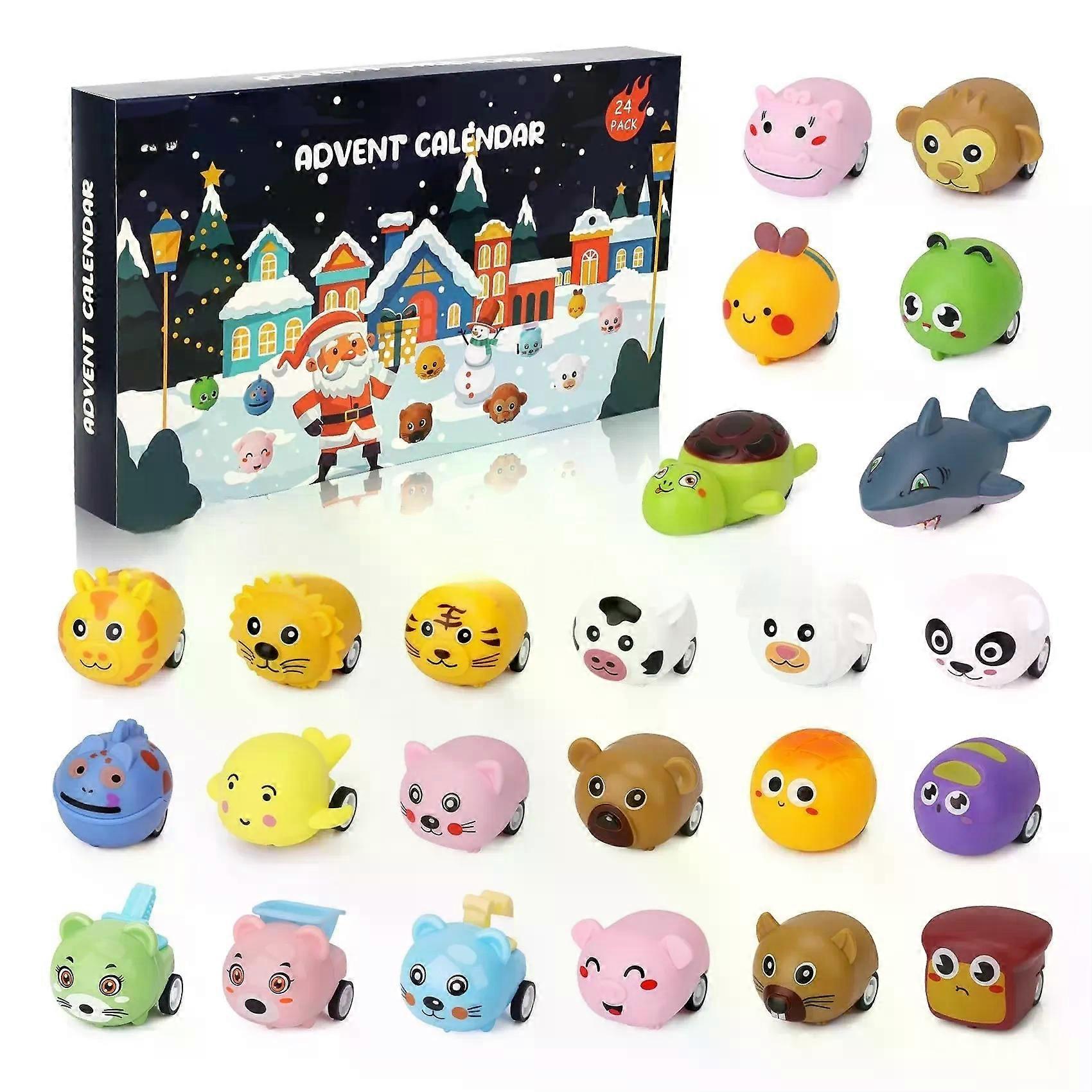 Advent Calendar 2025 for Kids 24 Days Xmas Countdown Calendar with Pull-back Car Stocking Stuffers Birthday Xmas Gift for Boys